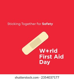 Creative Template Safety, First Aid. World First Aid Day, September 9th Vector Template Design