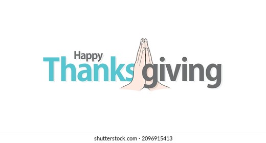 Kreative Vorlage für den Erntedanktag. Kalligraphisches Kartendesign für glückliches Thanksgiving. Bearbeitbare Illustration.