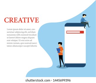 Creative template vector design flat concept banner card for business or website.