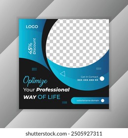 Creative template vector professional social media post design for advertising