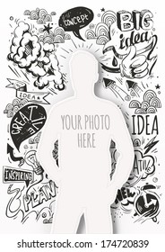 Creative template for your photo. Idea