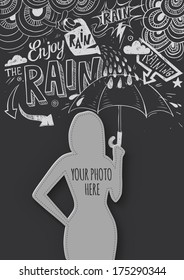 Creative template for your photo. Rain