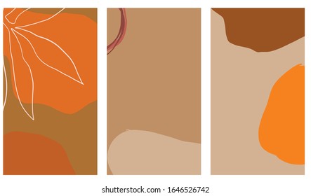 Creative templates with abstract brush strokes, freehand shapes. Trendy set design for brochures, poster, print for clothes, card, social media content, fabric typography decor
