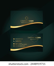 Creative Templates Business Card. Balck and Gold Business Cards. Professional and elegant abstract card templates perfect for your company and job title. vector design templates. clean business cards.