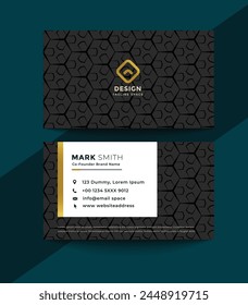 Creative Templates Business Card. Balck and Gold Business Cards. Professional and elegant abstract card templates perfect for your company and job title. vector design templates. clean business cards.