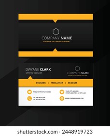 Creative Templates Business Card. Balck and Gold Business Cards. Professional and elegant abstract card templates perfect for your company and job title. vector design templates. clean business cards.