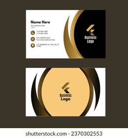 Creative Templates Business Card. Black and Gold Business Cards. Professional and elegant abstract card templates perfect for your company and job title. vector design templates.  