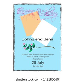 Creative Templates, Cards, Color Covers Set, wedding invitation. Vector Illustration design simple and easy to use.