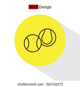 Creative Tennis Ball Icon
