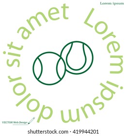 Creative Tennis Ball Icon