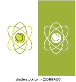 creative tennis ball logo with slogan template