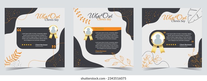 Creative testimonial banner post template