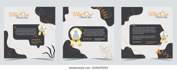 Creative testimonial banner post template