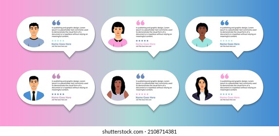 Creative Testimonial Banner, Quote , Infographic Template Editable Vector Illustration 