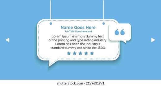 Creative Testimonial Banner, Quote , Infographic, Banner Template Editable Vector Illustration