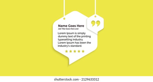 Creative Testimonial banner, Quote , Infographic, Banner Template Editable Vector Illustration