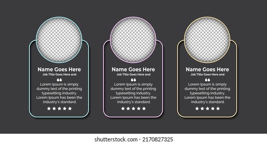 Creative Testimonial banner, Quote , Infographic, Banner Template Editable Vector Illustration