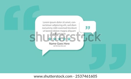 Creative Testimonial banner, Quote , Infographic, Banner Template Editable Vector Illustration