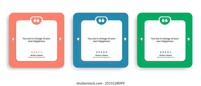 Creative Testimonial Editable Vector Illustration, Empty speech bubbles, What our Clients Say, Quote, Review, Feedback, Infographic Template, Label, editable text box layout, recommendation note