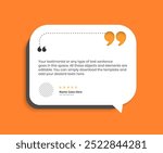 Creative Testimonial Editable Vector template, Empty speech bubbles, What our Clients Say, Quote, Review, Feedback, Infographic Template, Label, editable text box layout design, recommendation note