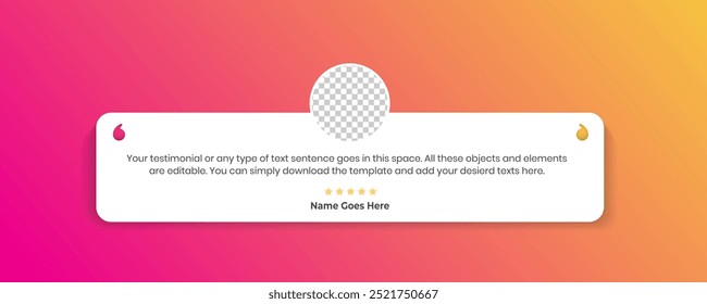 Creative Testimonial Editable Vector template, Empty speech bubbles, What our Clients Say, Quote, Review, Feedback design, Infographic Template, Label, editable text box layout, recommendation note