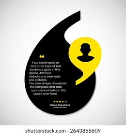 Creative Testimonial Editable Vector template, Empty speech bubbles, What our Clients Say, Quote, Review, Feedback, Infographic Template, Label, text box layout design, recommendation note, rate us