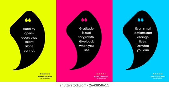 Creative Testimonial Editable Vector template, Quote template, speech bubbles, What our Clients Say, Review, Feedback, Infographic Template, positive and inspirational quote , text box design, rate us