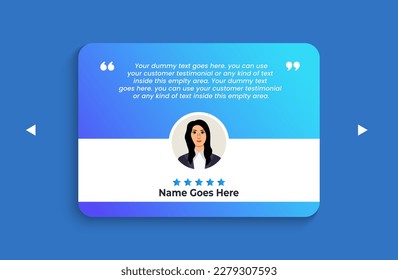 Creative Testimonial, Infographic, Graphic element, Customer feedback Template Editable Vector Illustration 