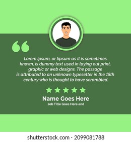 Creative Testimonial, Quote, Infographic, Graphic element Template Editable Vector Illustration 