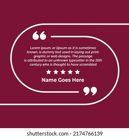 Creative Testimonial, Quote , Infographic Template Editable Vector Illustration 