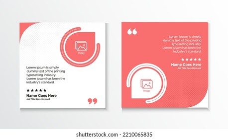 Creative Testimonial, Quote , Infographic Template Editable Vector Illustration 