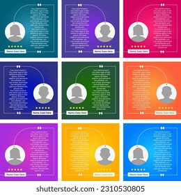 Creative Testimonial, Zitat, Infografik Vorlage Bearbeitbare Vektorgrafik 