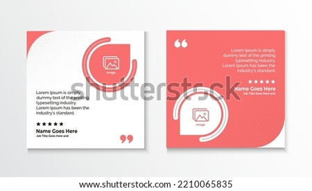 Creative Testimonial, Quote , Infographic Template Editable Vector Illustration 