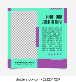 Creative Testimonial, Quote , Review, Feedback, Infographic Template, Label, Editable Vector Illustration 