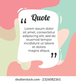 Creative testimonial quote template editable vector