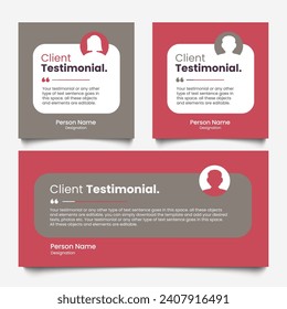 Creative Testimonial Template, Quote ,Empty space box template, Infographic Template Editable Vector Illustration, Feedback rating template editable vector illustration