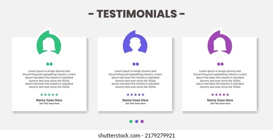 Creative Testimonial Template, Quote , What Our Clients Say , Infographic Template Editable Vector Illustration 