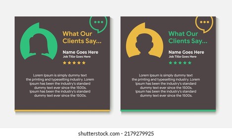 Creative Testimonial Template, Quote , What Our Clients Say , Infographic Template Editable Vector Illustration 