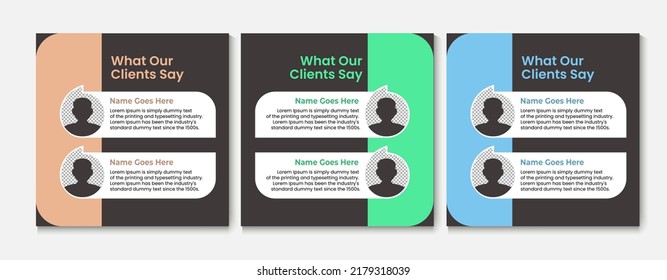 Creative Testimonial Template, Quote , What Our Clients Say , Infographic Template Editable Vector Illustration 