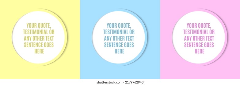 Creative Testimonial Template, Quote , What Our Clients Say , Infographic Template Editable Vector Illustration 