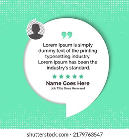 Creative Testimonial Template, Quote , What Our Clients Say , Infographic Template Editable Vector Illustration 