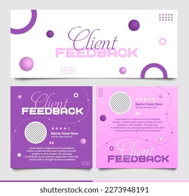 Creative Testimonial Template, Quote , What Our Clients Say , Testimony banner Template Editable Vector Illustration 
