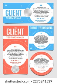 Creative Testimonial Template, Quote , What Our Clients Say , Testimony banner Template Editable Vector Illustration 