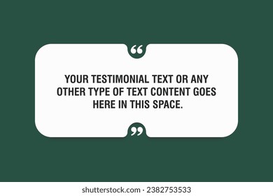 Creative Testimonial Template, Quote , What Our Clients Say , Infographic Template Editable Vector Illustration, Feedback rating template editable vector illustration