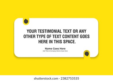 Creative Testimonial Template, Quote , What Our Clients Say , Infographic Template Editable Vector Illustration, Feedback rating template editable vector illustration