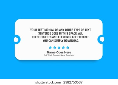 Creative Testimonial Template, Quote , What Our Clients Say , Infographic Template Editable Vector Illustration, Feedback rating template editable vector illustration