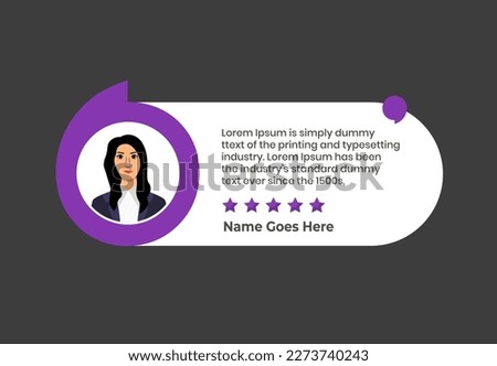 Creative Testimonial Template, Quote , What Our Clients Say , Infographic Template Editable Vector Illustration 