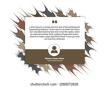 Creative Testimonial Templates - Editable Vector Illustration