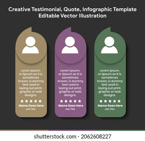 Creative Testimonial Templates - Editable Vector Illustration