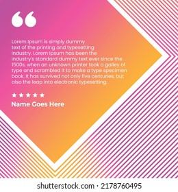 Creative Testimonial, What Our Clients Say , Quote , Infographic Template Editable Vector Illustration 